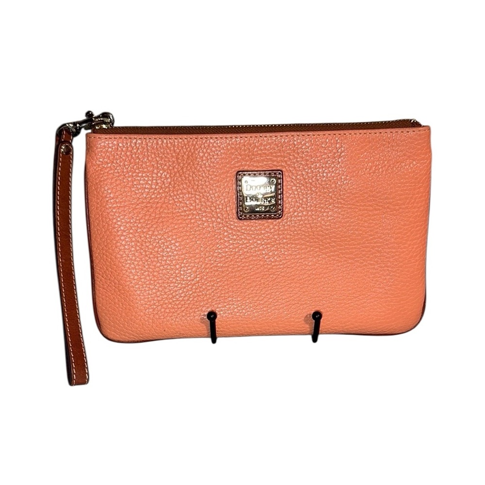 Dooney & Bourke Coral Pebbled Leather Wristlet Wallet
